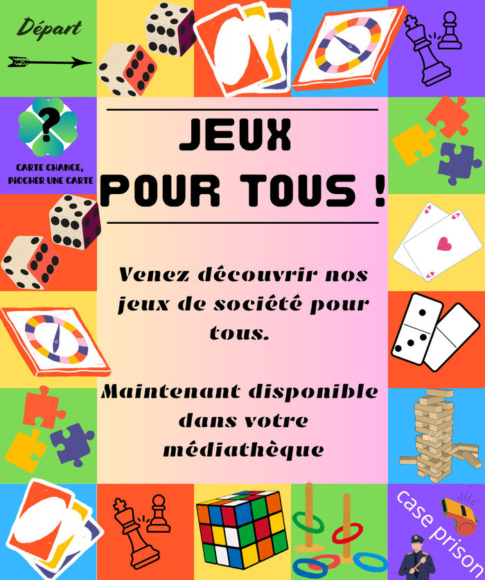 NUITS DES BIBLIOTHEQUES : Jeux de société, Médiathèque municipale de Wervicq-Sud, Wervicq-Sud