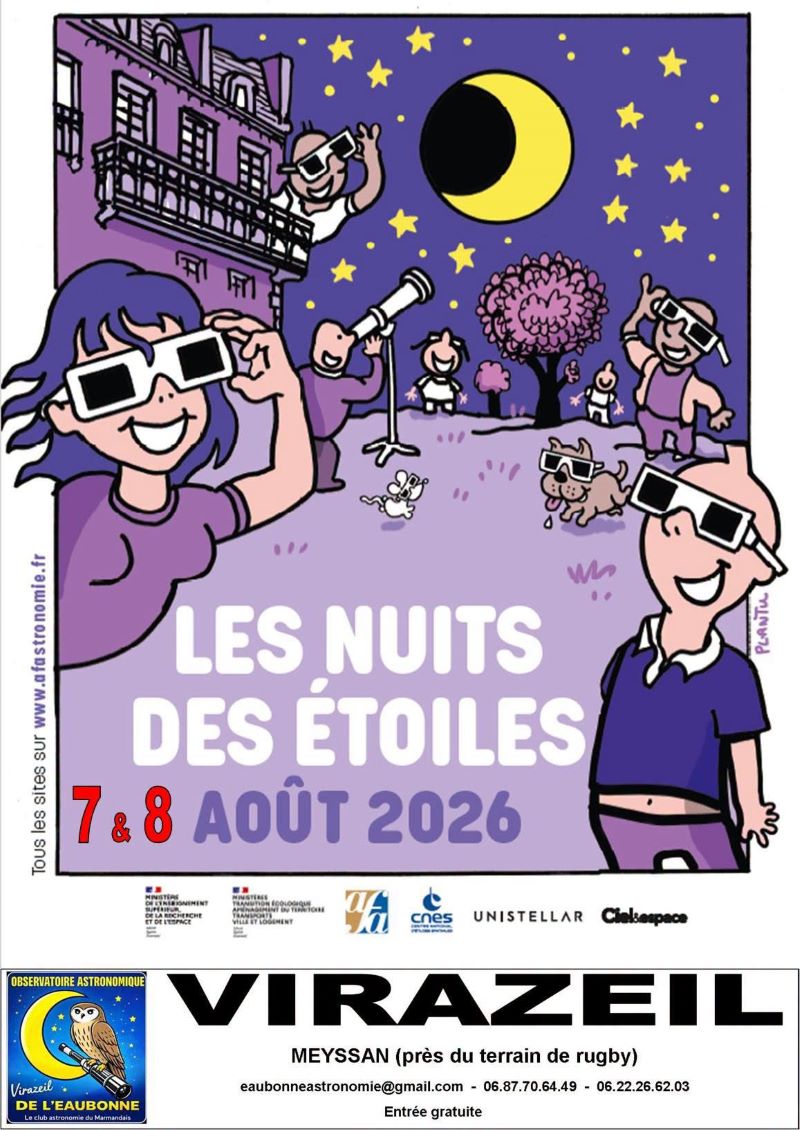 Nuits des étoiles Route de Meyssan Virazeil