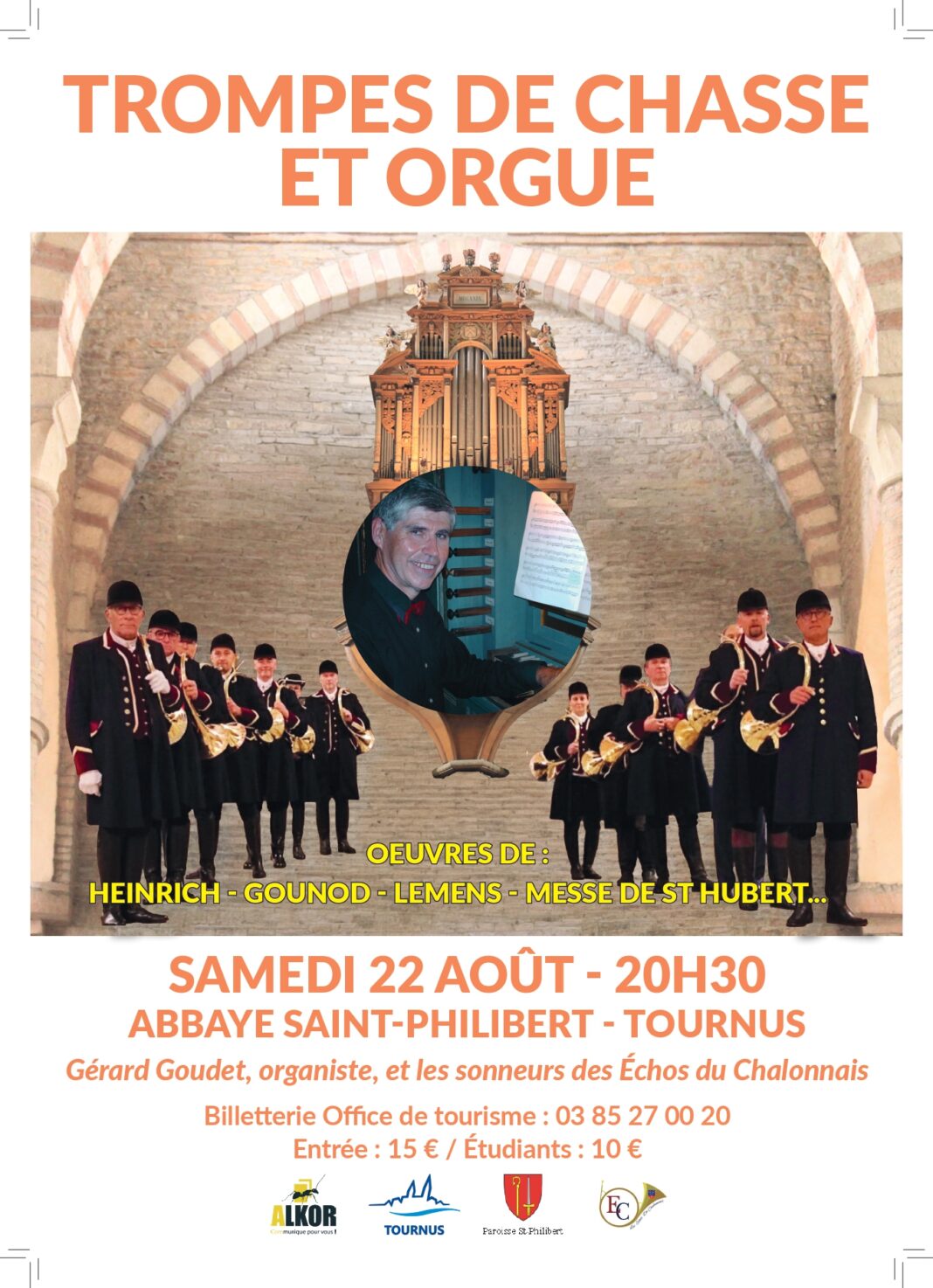Orgue et trompe de chasse Place de l&rsquo;Abbaye Tournus