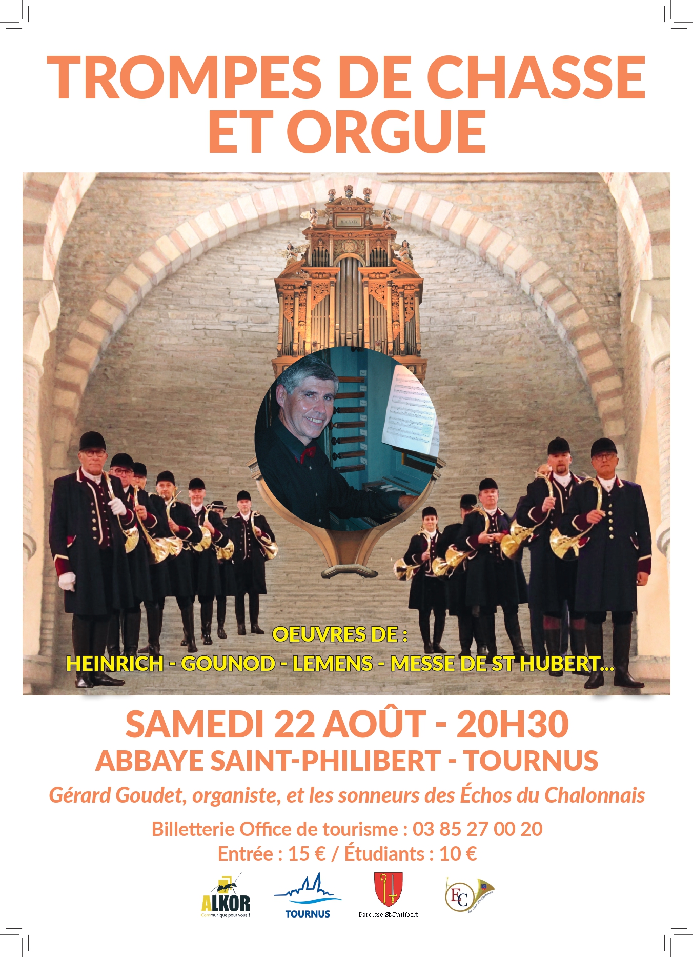 Orgue et trompe de chasse Place de l’Abbaye Tournus