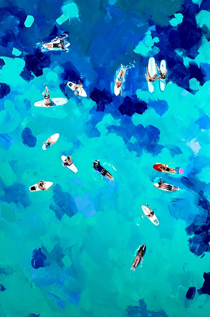 PARCC atelier Surfart peins-toi en surfeur avec Gwendoline Le Ray, artiste peintre Parking place Darmanté Labenne