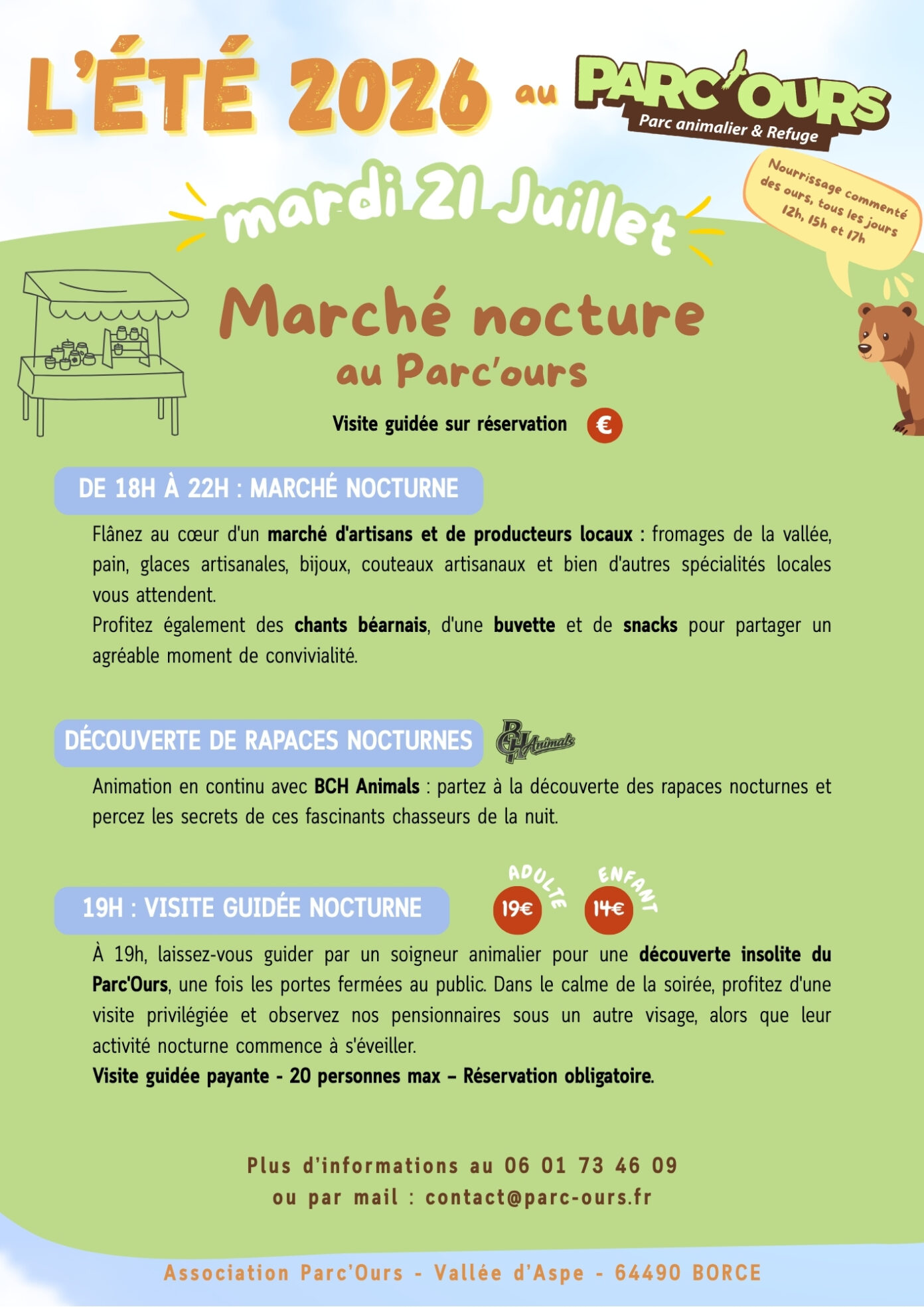 Parc’Ours Marché nocturne du parc Borce