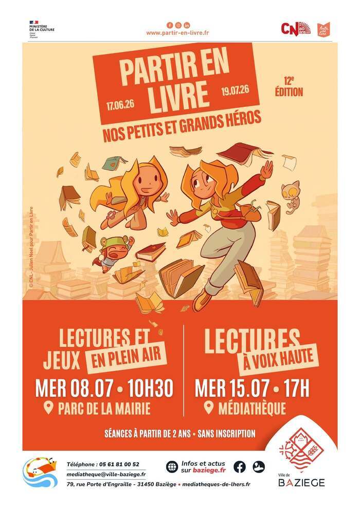 Partir en Livre à la Médiathèque de Baziège Médiathèque Baziège Baziège