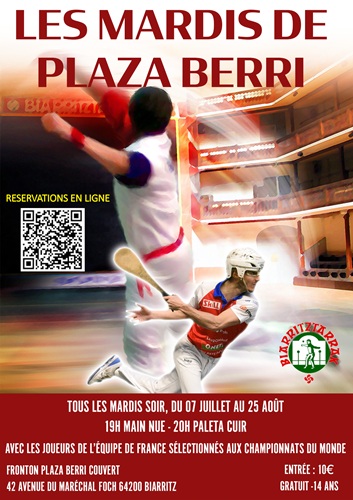 Pelote Basque Les mardis de Plaza Berri Plaza Berri Biarritz
