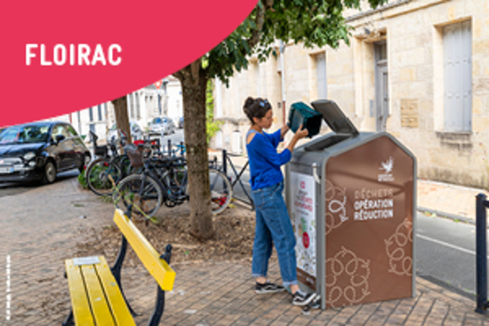 Permanence borne à déchets alimentaires, Marché Municipal de Floirac, Floirac
