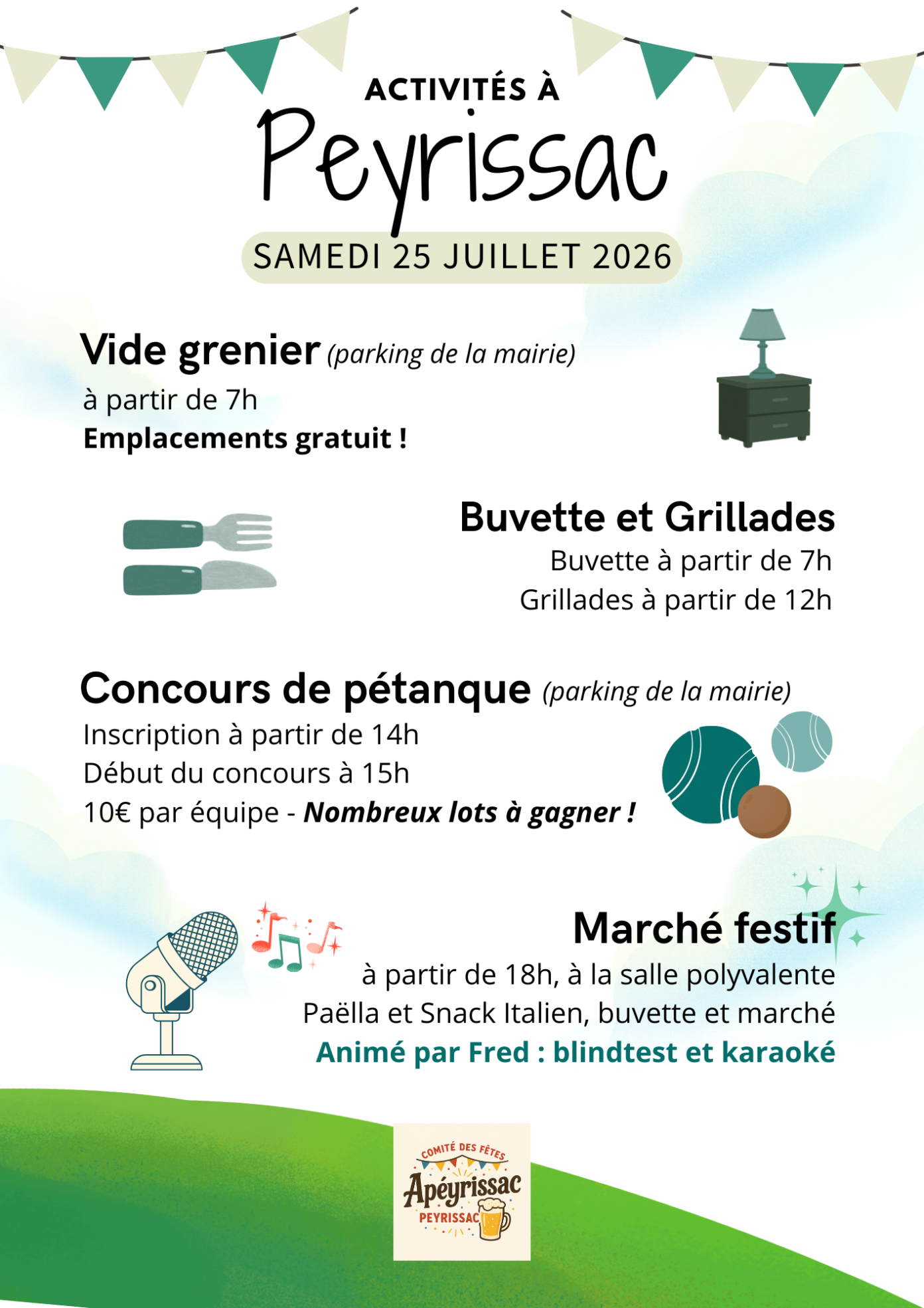 Peyrissac s’anime La Halle et parking de la mairie Peyrissac
