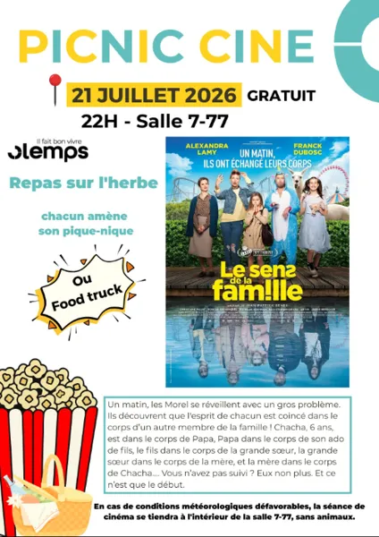 Picnic ciné Le sens de la famille  Olemps