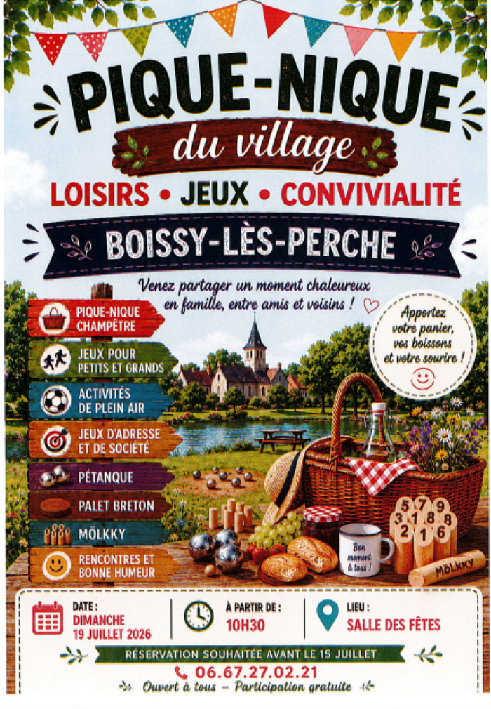 Pique-nique & Fête du village  Boissy-lès-Perche