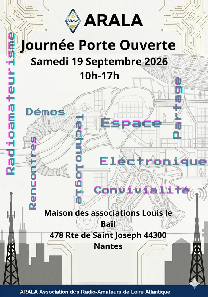 Porte ouverte Radio Club de l’ARALA Maison des Associations Louis le Bail Nantes