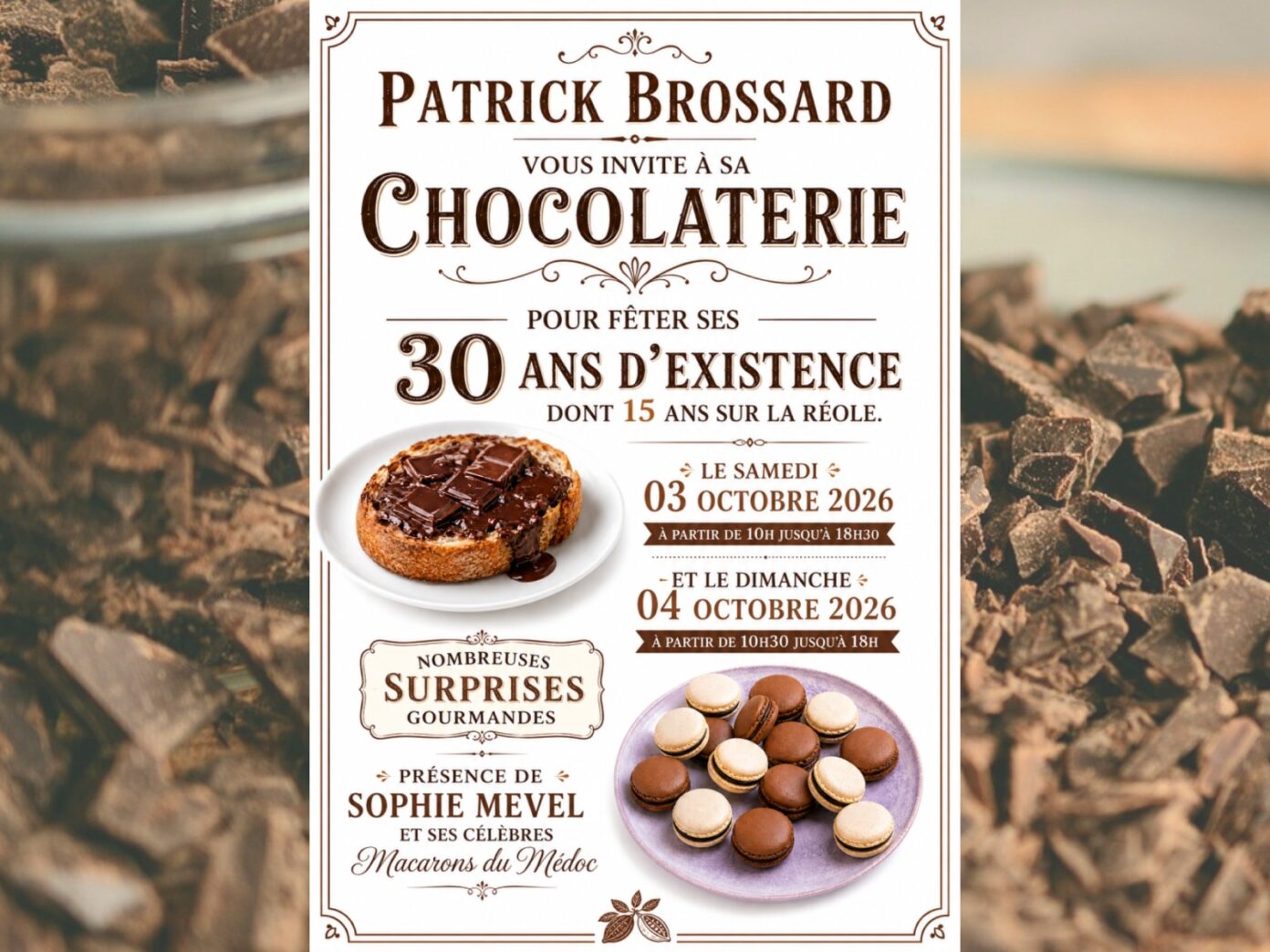 Portes ouvertes de la chocolaterie Brossard Chocolaterie Brossard La Réole