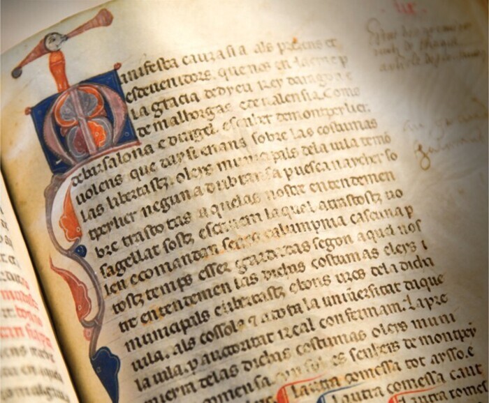 Présentation du manuscrit "Le Petit Thalamus" Archives de Montpellier Montpellier