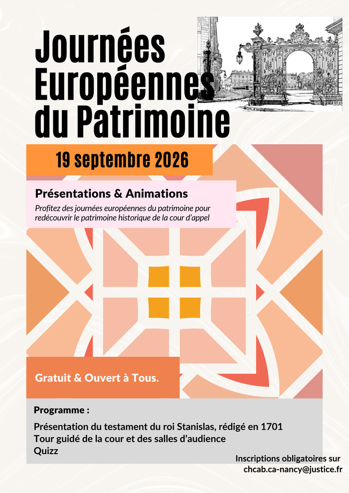 Présentation d&rsquo;un document historique rare à la Cour d&rsquo;appel, Cour d&rsquo;appel, Nancy