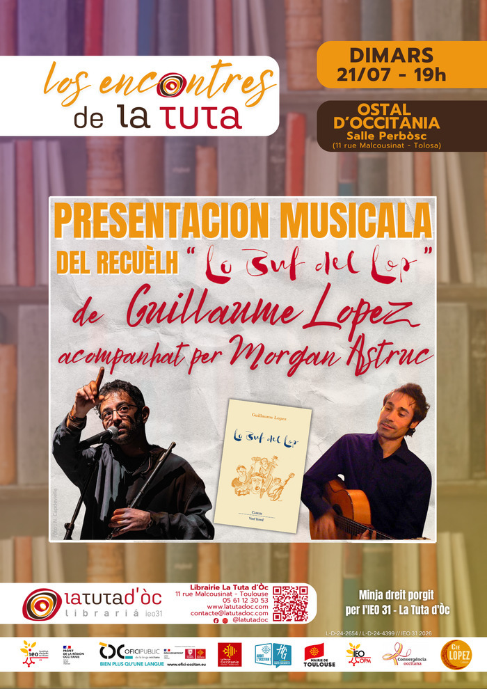 Présentation musicala de « Lo Buf del Lop » de Guillaume Lopez, Ostal d&rsquo;Occitania (Tolosa), Toulouse