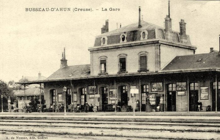 Présentation panneau mémoriel de la gare de Busseau et parcours découverte du village, Busseau-sur-Creuse, Ahun