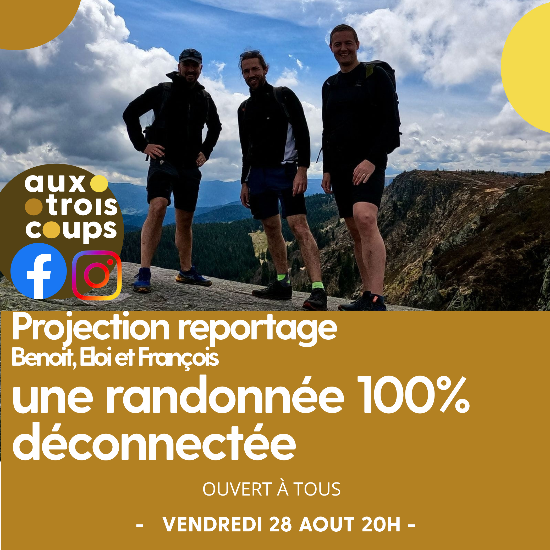 Projection du reportage une randonnée 100% déconnectée 4 Grande Rue Arc-et-Senans 2026-08-28