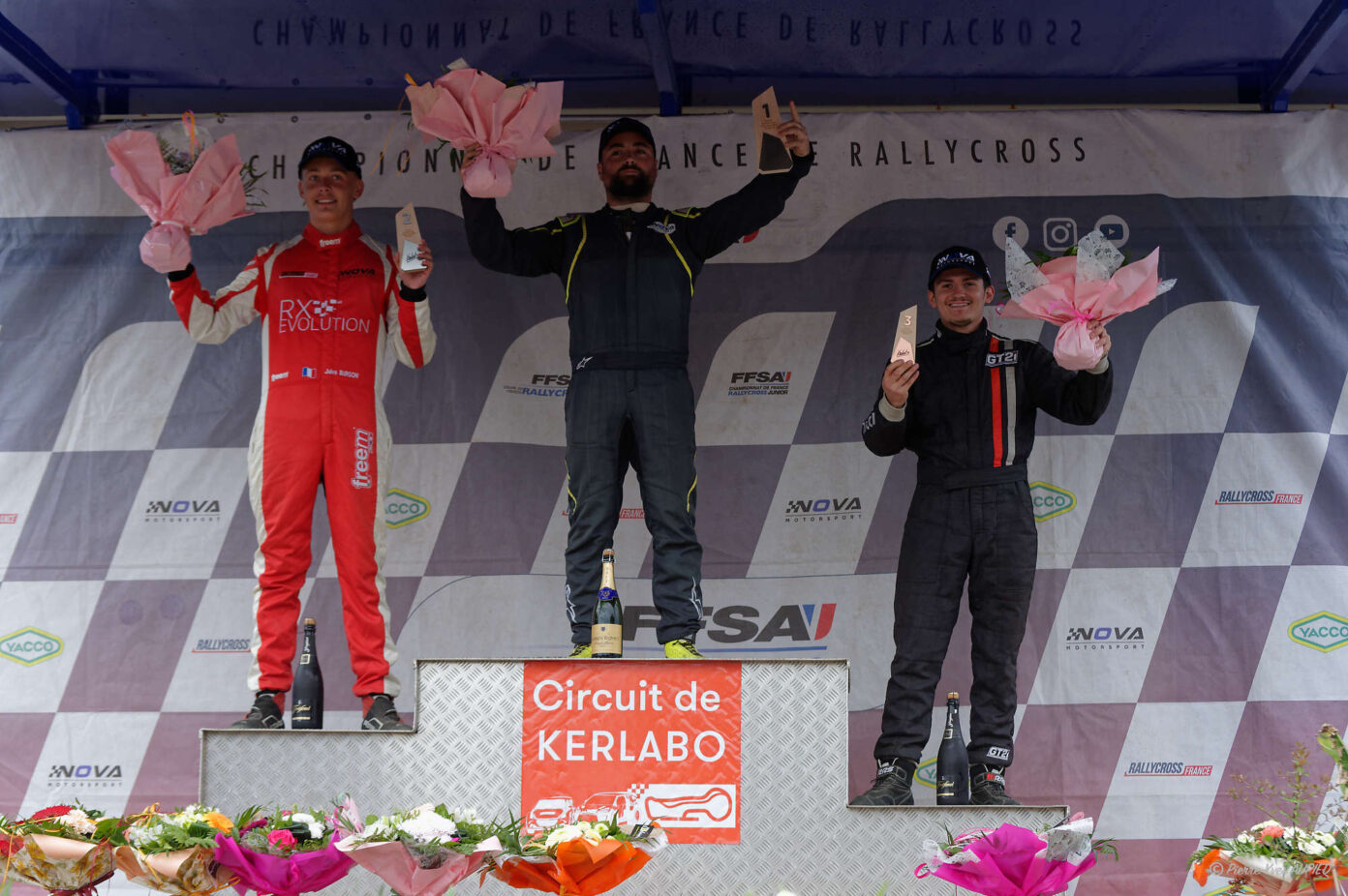 Podium de la Division 4 au Rallycross de KERLABO le 25/07/2026