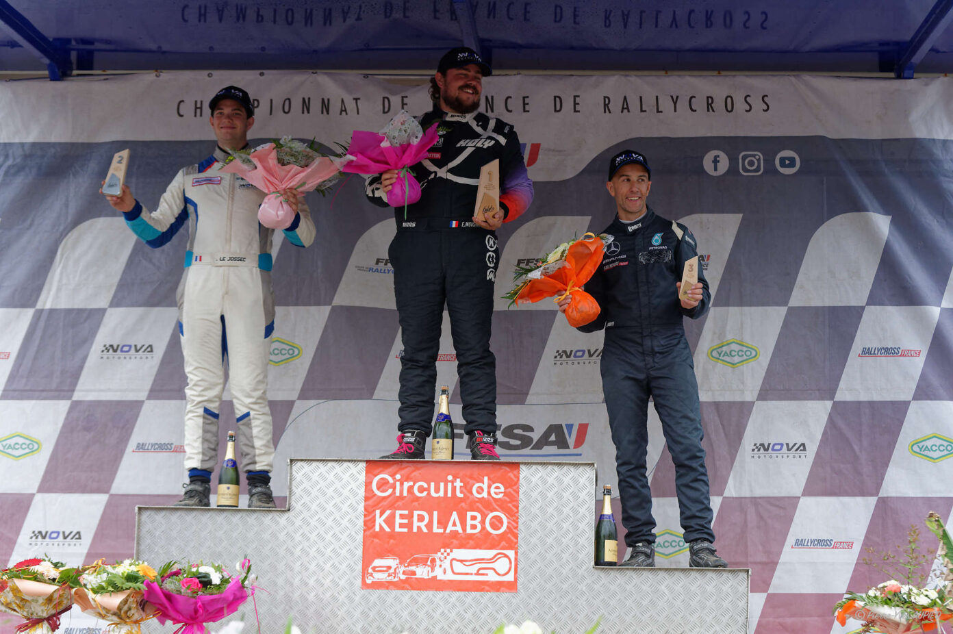 Podium de la Division 3 au Rallycross de KERLABO le 25/07/2026