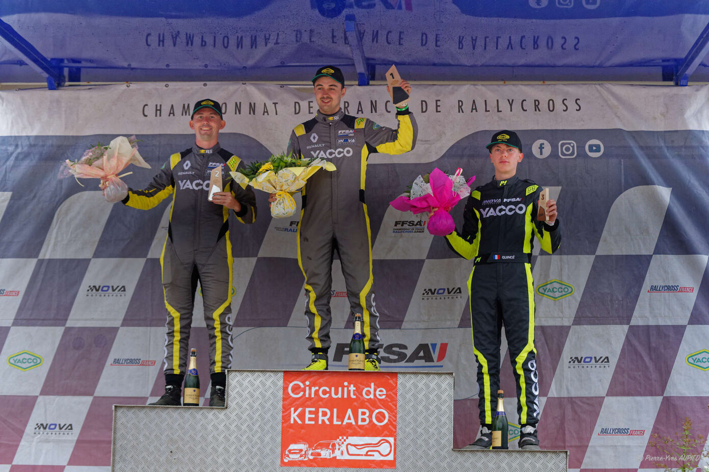 Podium de la Division 5 By Yacco au Rallycross de KERLABO le 25/07/2026