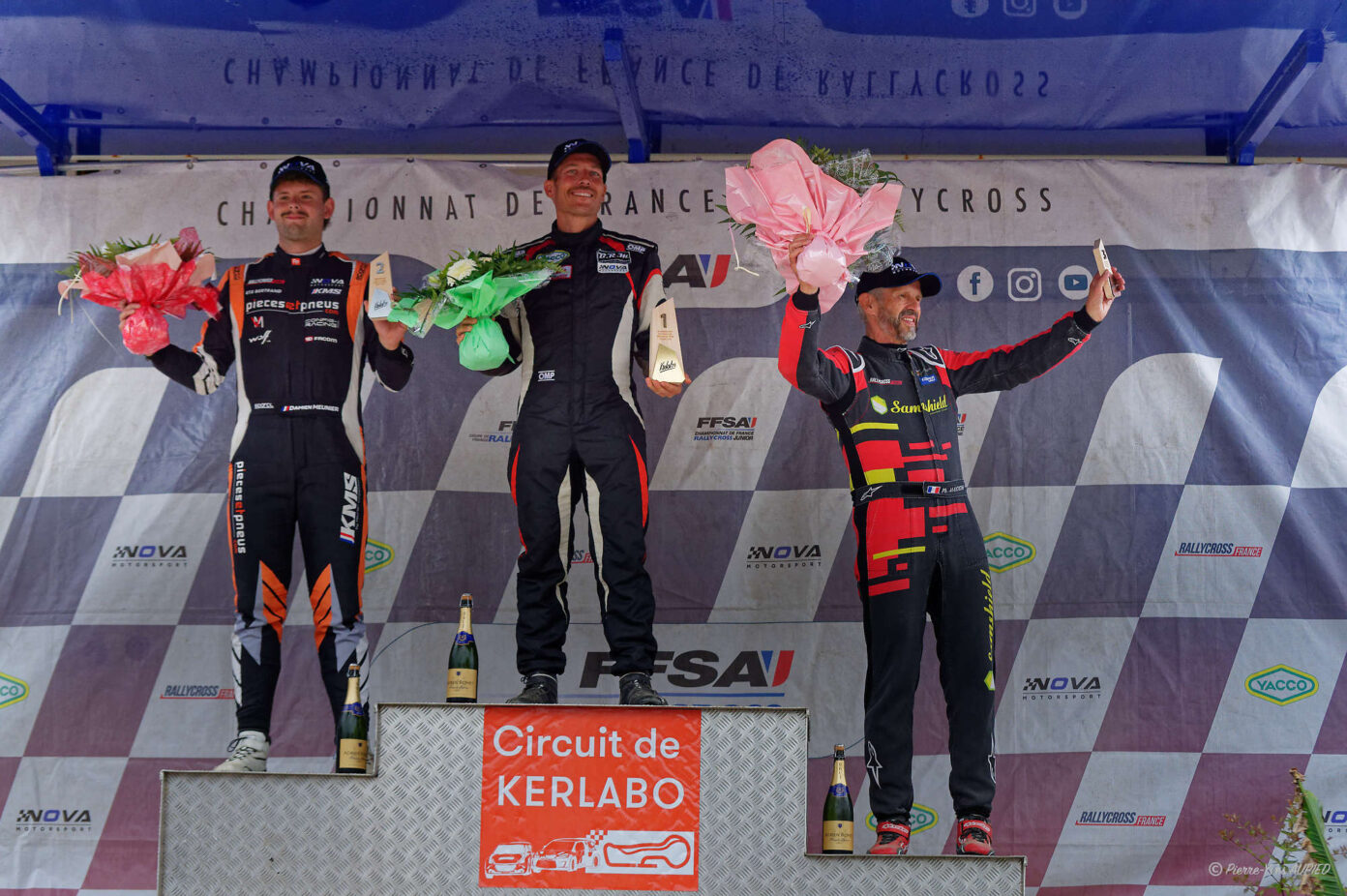 Podium de la catégorie Supercar au Rallycross de KERLABO le 25/07/2026