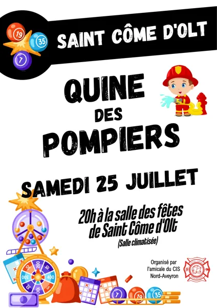 Quine des pompiers Salle des fêtes de Saint-Côme d’Olt Saint-Côme-d’Olt