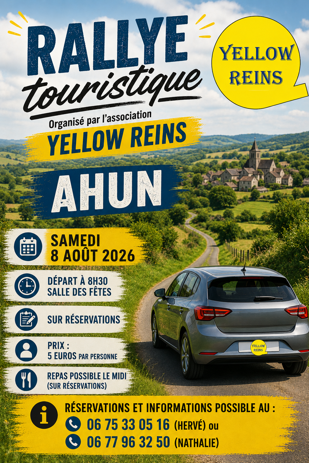 RALLYE TOURISTIQUE Salle des fêtes Ahun Ahun