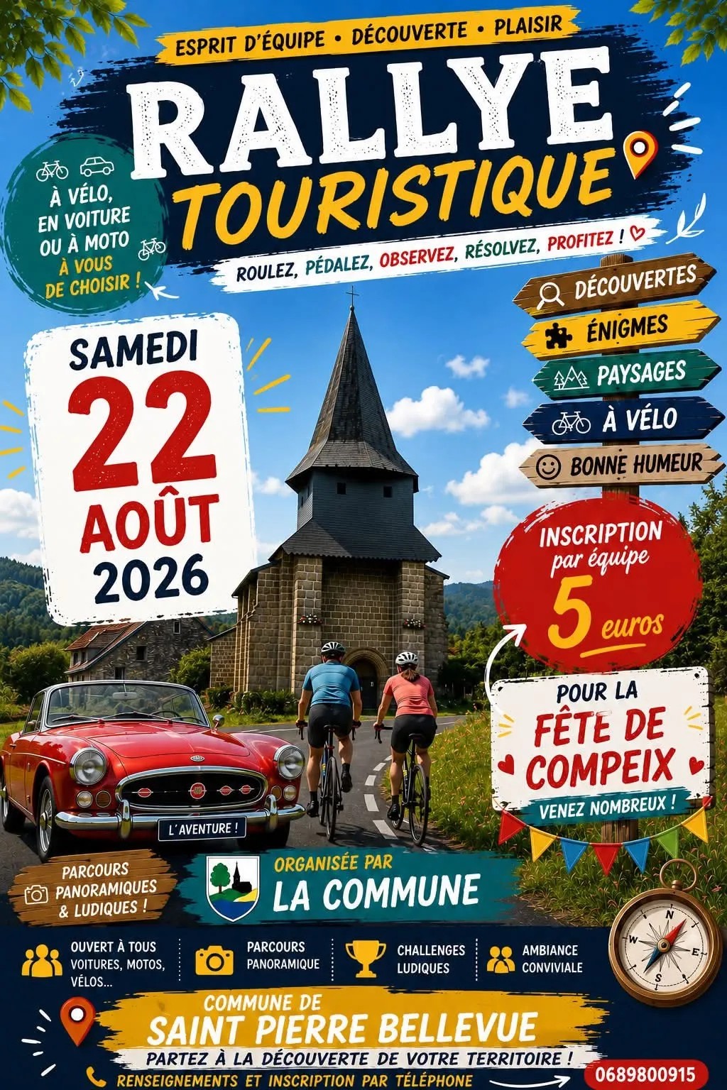 RALLYE TOURISTIQUE Salle des fêtes Ahun Ahun