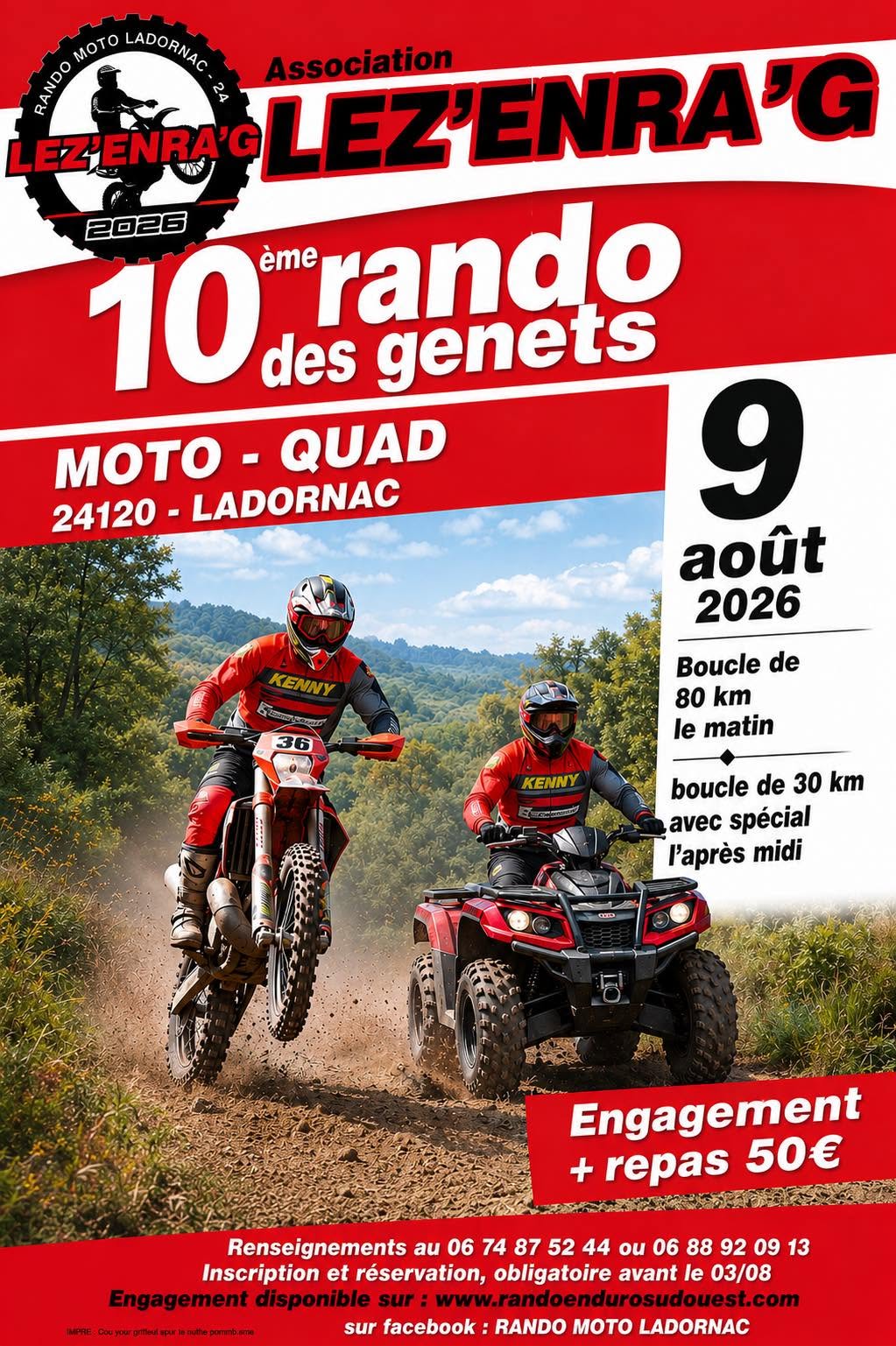 Rando Motos Quad  La Dornac