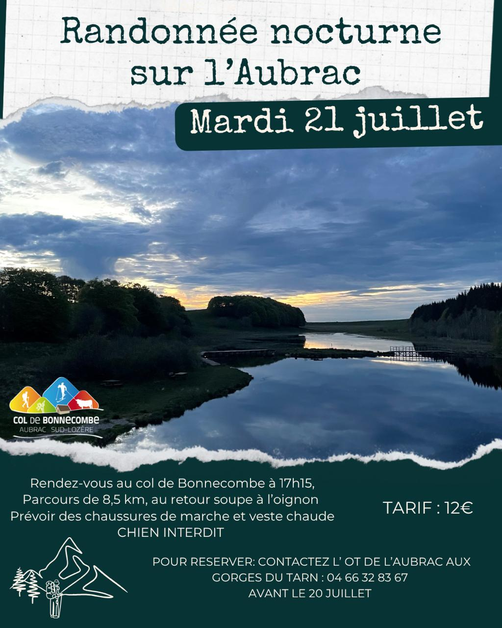 RANDO NOCTURNE SUR L’AUBRAC Les Hermaux