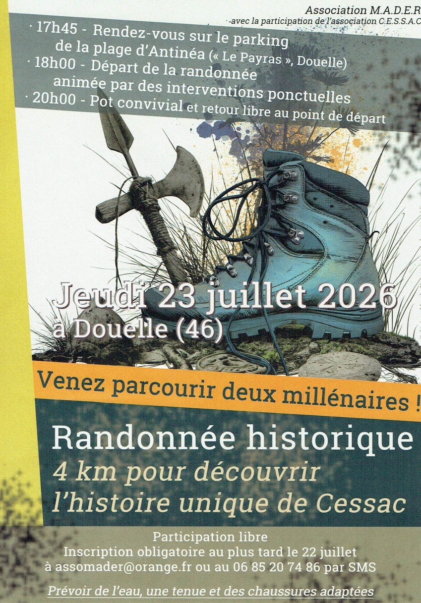Randonnée historique à Douelle Douelle