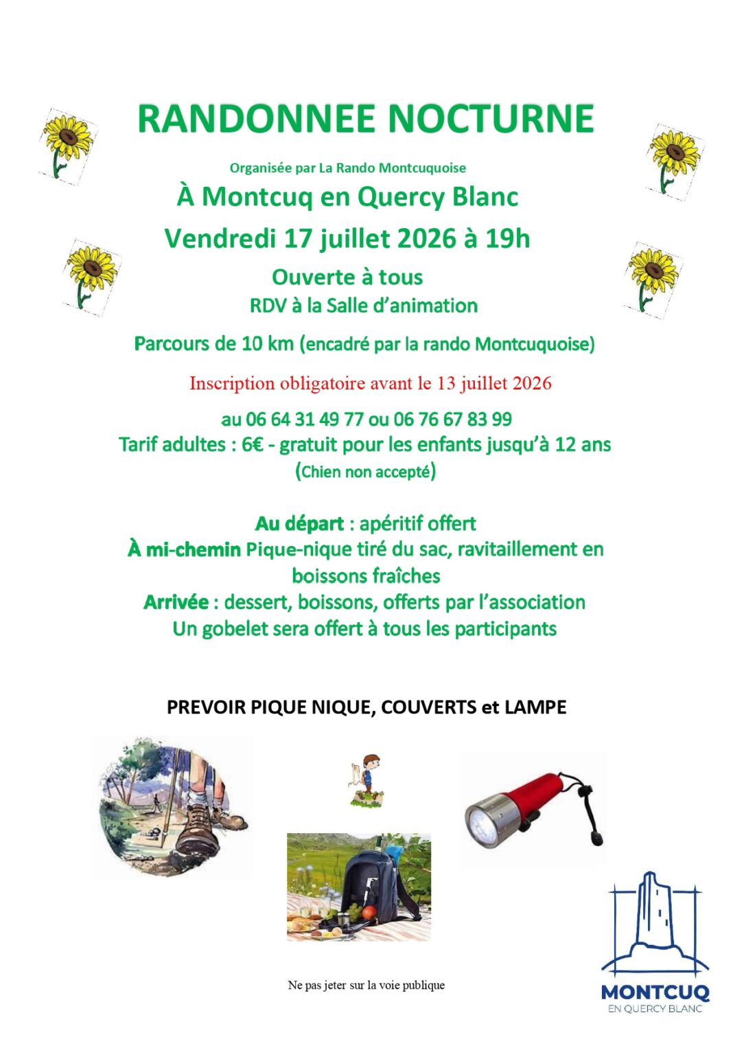 Randonnée nocturne Montcuq-en-Quercy-Blanc