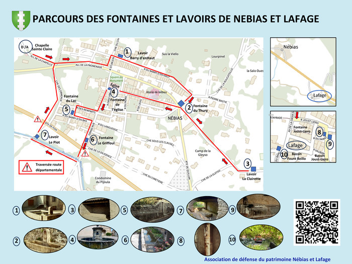 Randonnée : parcours des fontaines et lavoirs de Nébias et Lafage, Chapelle Sainte-Claire, Nébias
