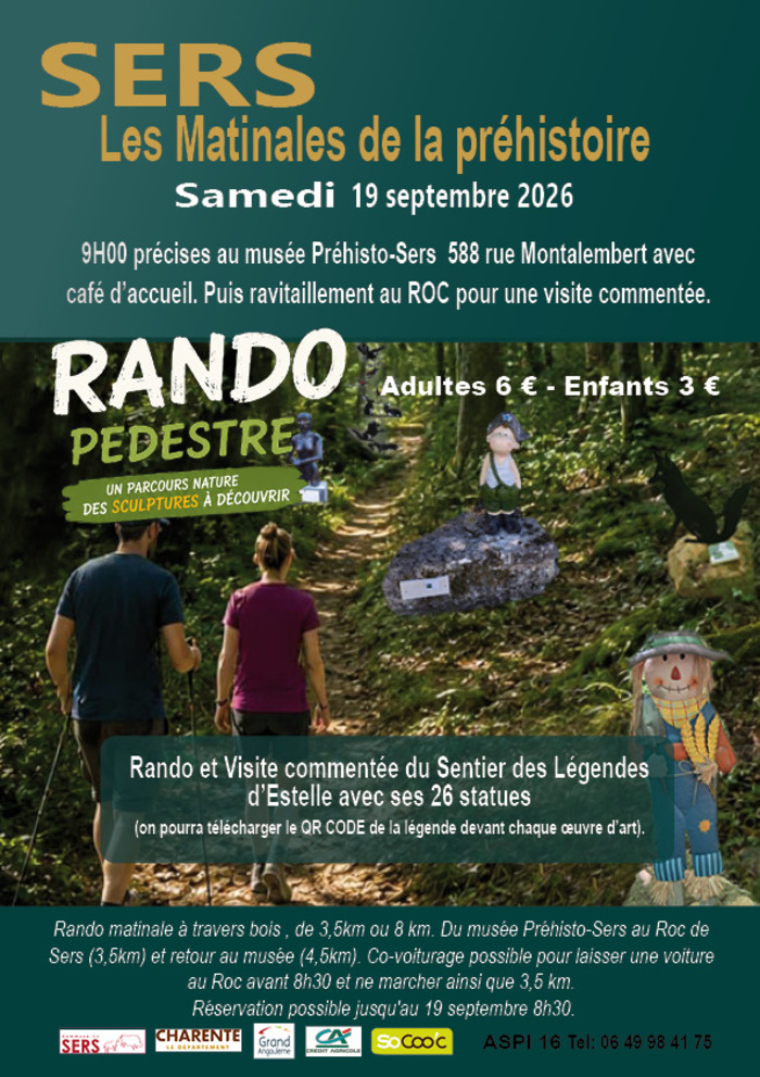 Randonnée pédestre « Les matinales de la préhistoire », Le Prehisto-Sers, Sers