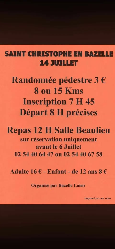 Randonnée pédestre Saint-Christophe-en-Bazelle