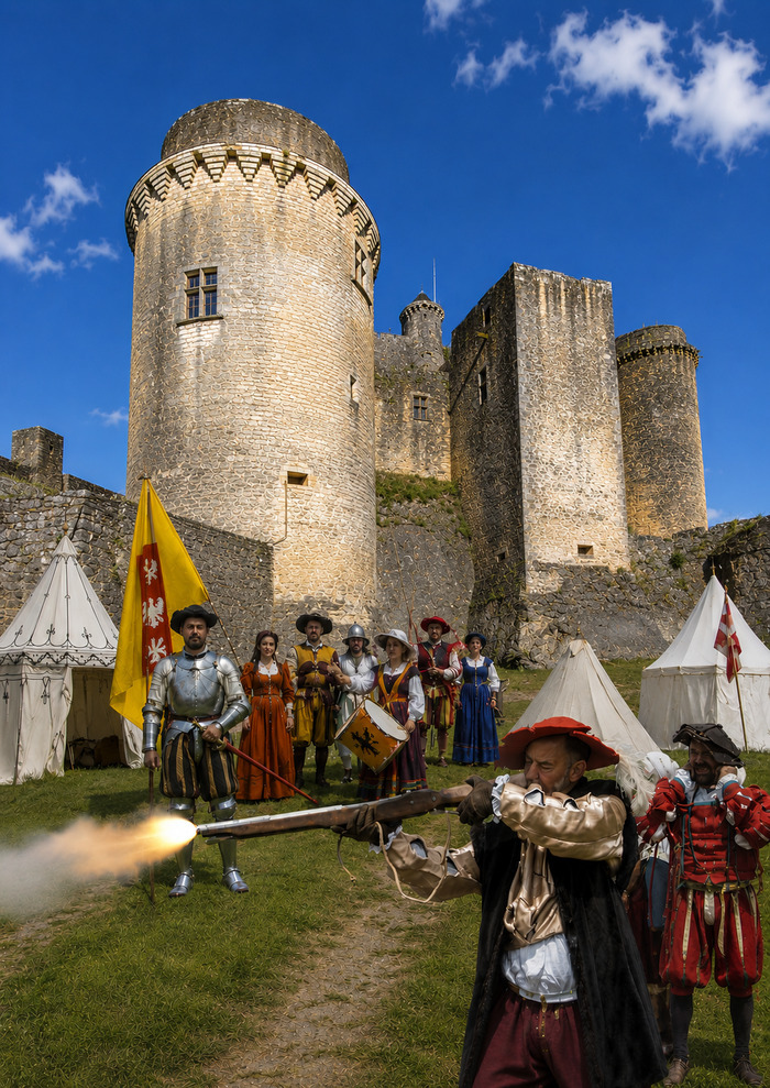 Reconstitution historique du XVe siècle Château de Bonaguil Saint-Front-sur-Lémance