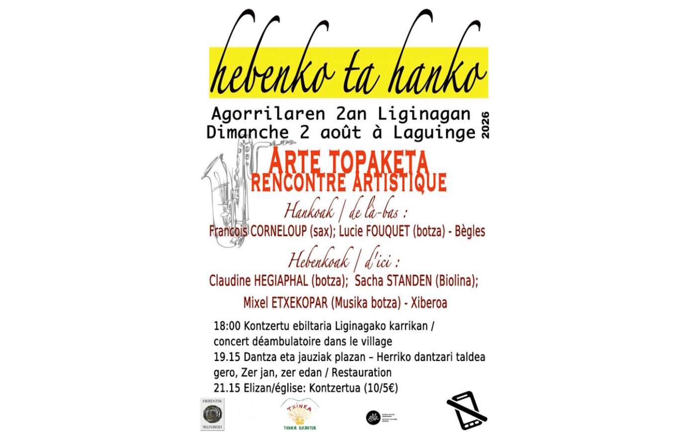 Rencontre artistique hebenko ta hanko Laguinge-Restoue