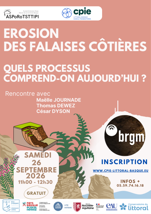 Rencontre Erosion des falaises côtières quels processus comprend-on aujourd’hui ? Route de la Corniche Hendaye