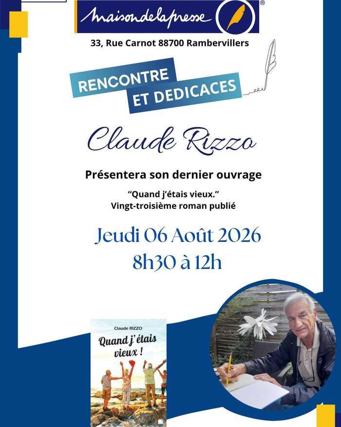 Rencontre et dédicaces avec Claude Rizza, rambervillers, Rambervillers