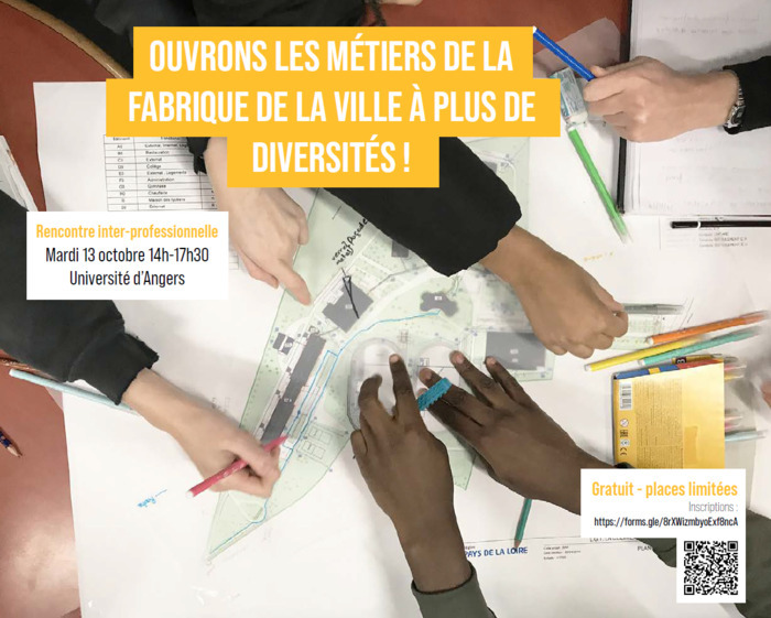 Rencontre interprofessionelle – Ouvrons les métiers de la fabrique de la ville à plus de diversité, Université d&rsquo;Angers – SUIO-IP La Passerelle, Angers