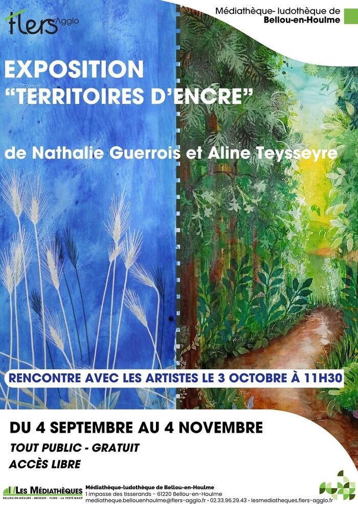 Rencontrez Aline et Nathalie autour de leurs œuvres, Médiathèque-ludothèque de Bellou en Houlme, Bellou-en-Houlme