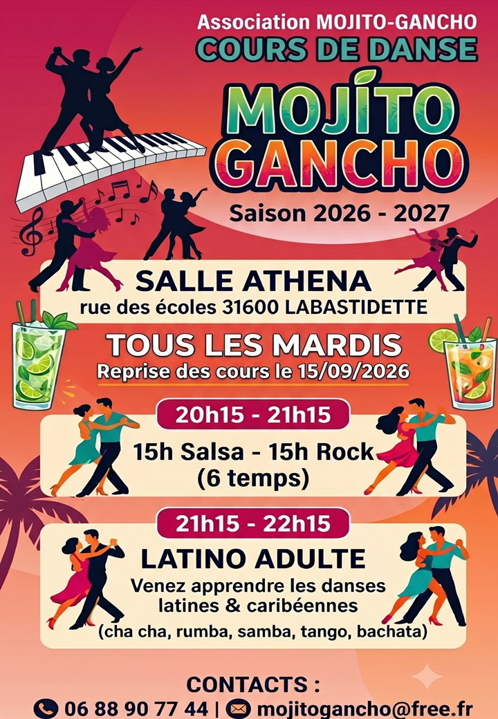 RENTRÉE DES COURS DE DANSE LATINO CARIBÉENNES Rue des Écoles Labastidette