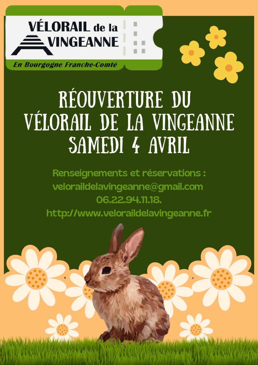 Réouverture du Vélorail 2026 Champagne-sur-Vingeanne
