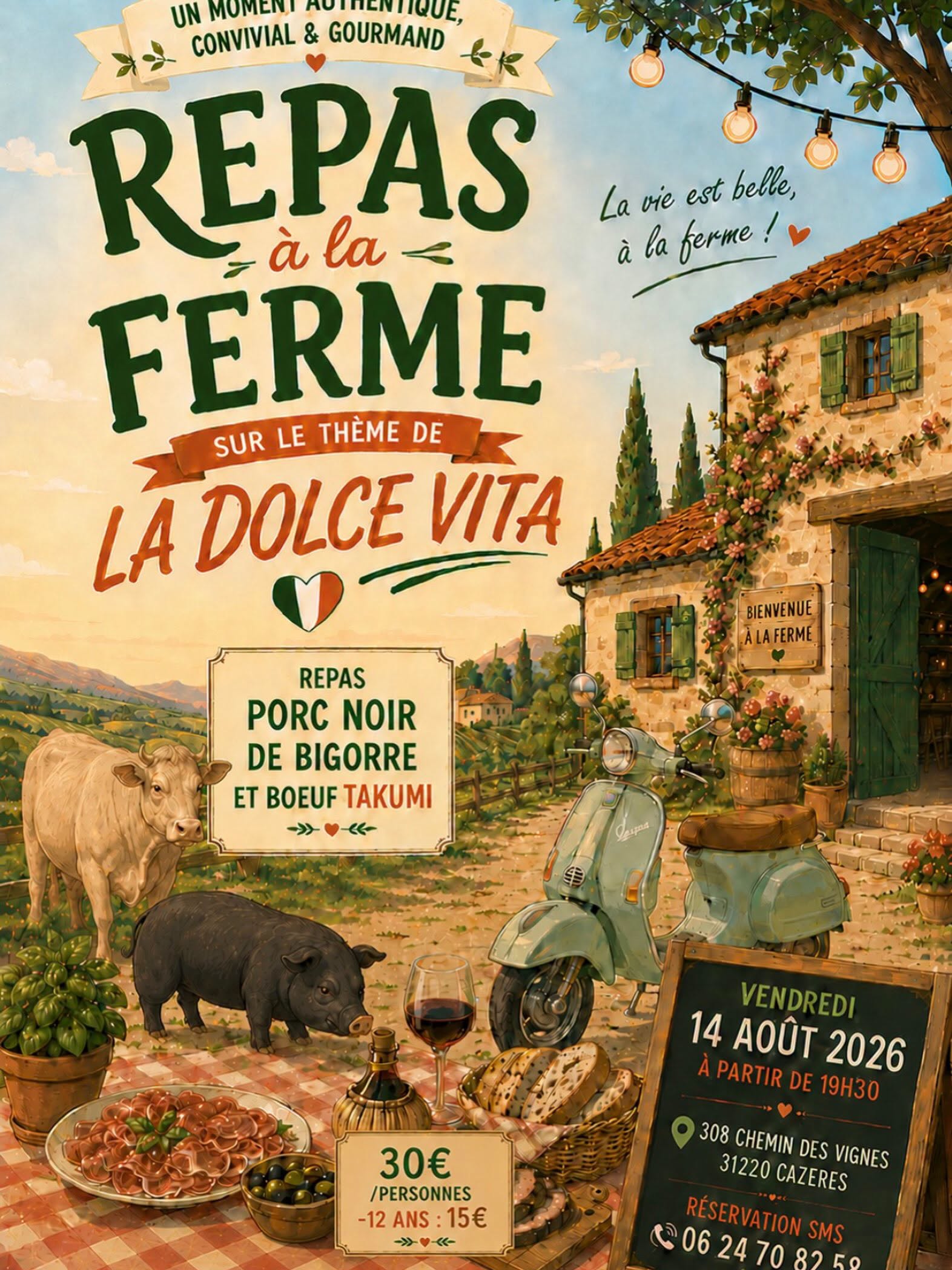 REPAS À LA FERME 308 Chemin des Vignes Cazères 2026-08-14