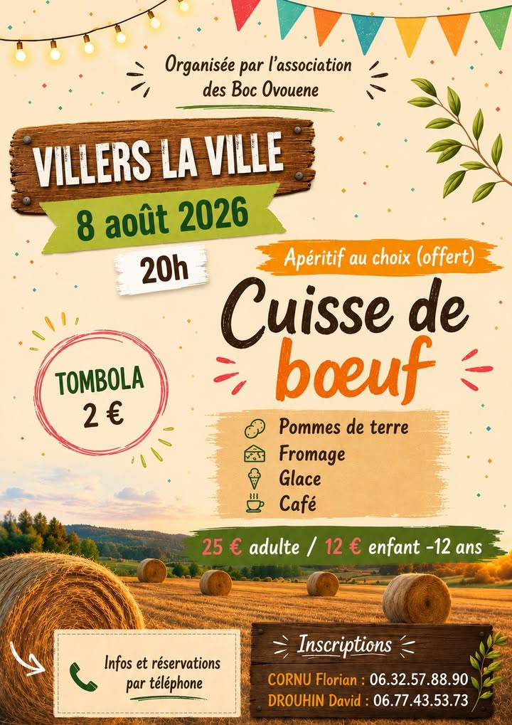 Repas cuisse de bœuf Villers-la-Ville