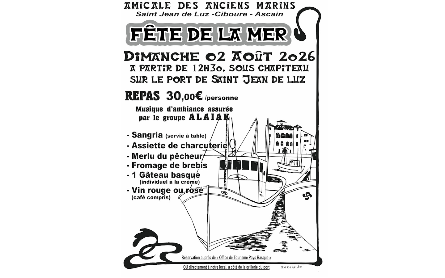 Repas de la fête de la mer Port de Saint Jean de Luz Saint-Jean-de-Luz 2026-08-02