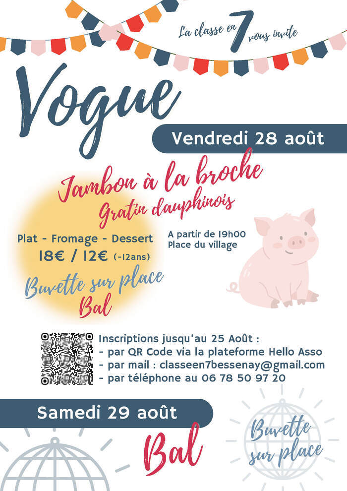 Repas de la Vogue, Place du Marché, Bessenay