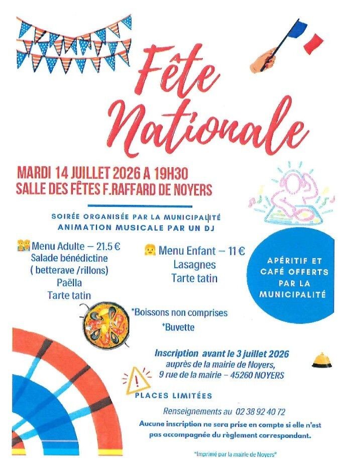 Repas du 14 juillet Noyers
