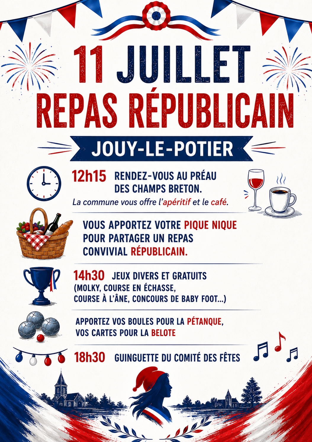 Repas républicain & Guinguette Jouy-le-Potier