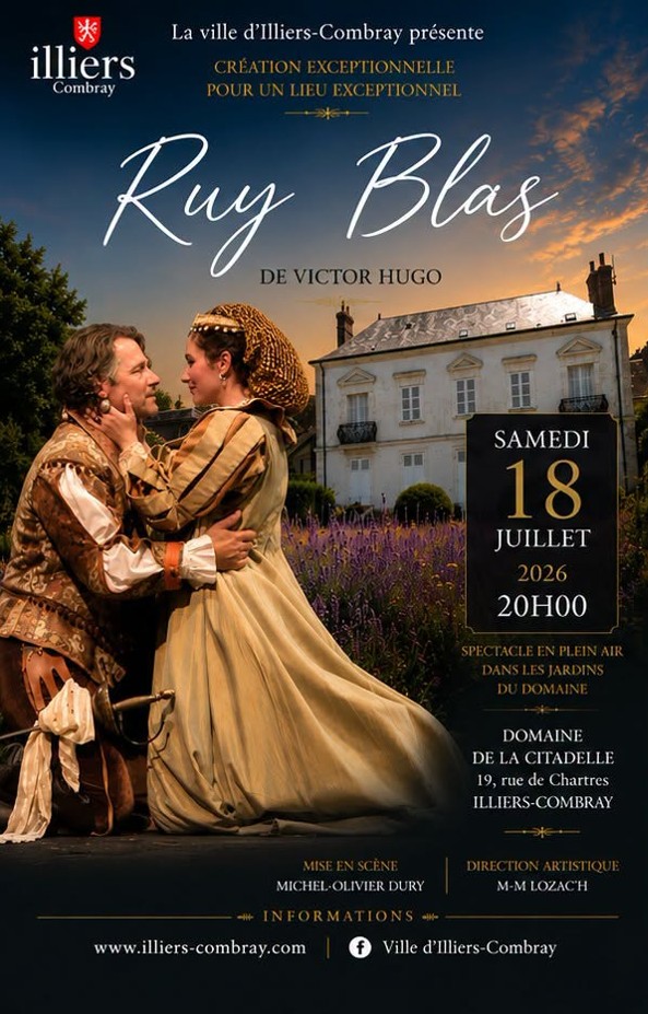 Représentation en plair-air RUY BLAS de Victor Hugo Illiers-Combray