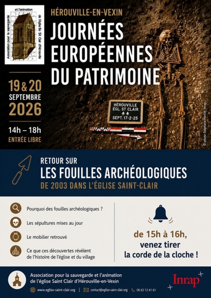 Retour sur les fouilles archéologiques de 2003, Eglise Saint-Clair, Hérouville-en-Vexin