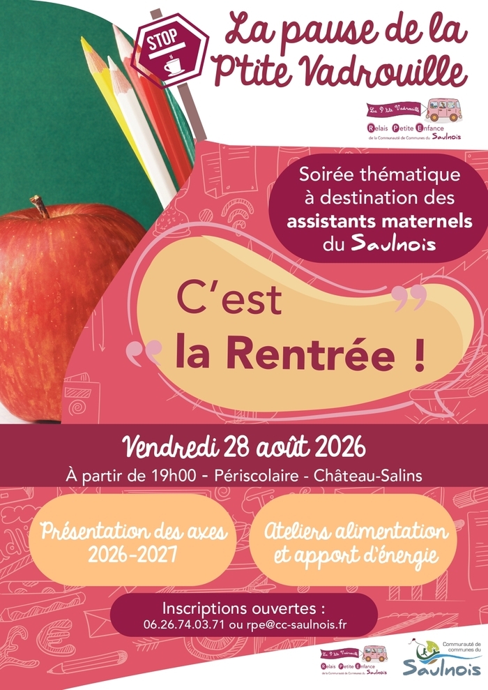 Réunion de rentrée, Périscolaire, Château-Salins
